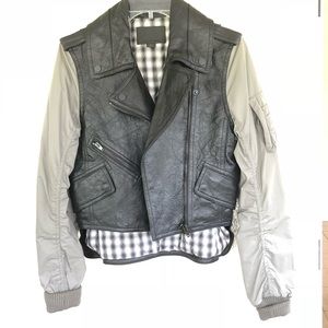 Alexander Wang Two toned Leather jacket.